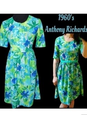 1960's lightweight Anthony Richards floral summer dress